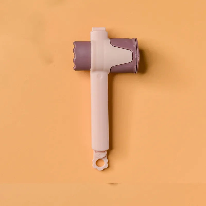 Pink pour-spout bag clip — supplier photograph, one unit